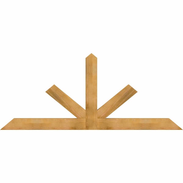 Ekena Millwork Saratoga Rough Sawn Timber Gable Bracket, Western Red Cedar, 96"W x 40"H x 4"D x 6"F, 10/12 Pitch GBW096X40X0406SAR00RWR - main